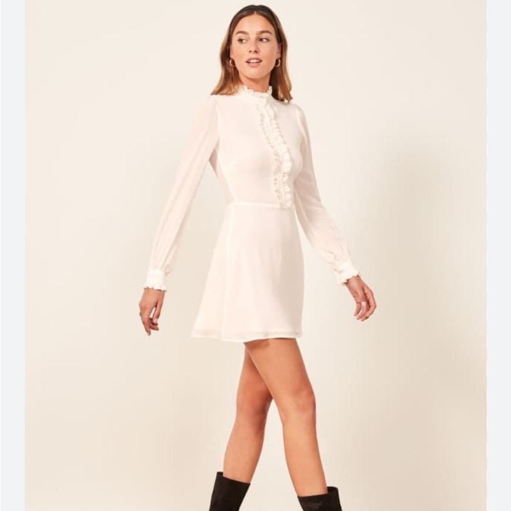 Mod White Reformation dress